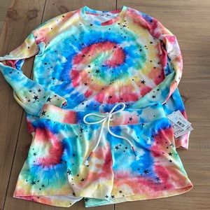 PJ Savage tie dye pajama set